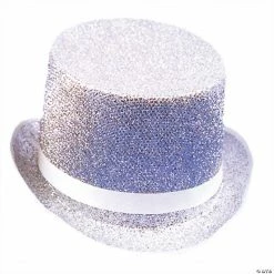 Silver Lamé Top Hat