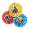 Superhero Hanging Fans with Icons - 6 Pc.
