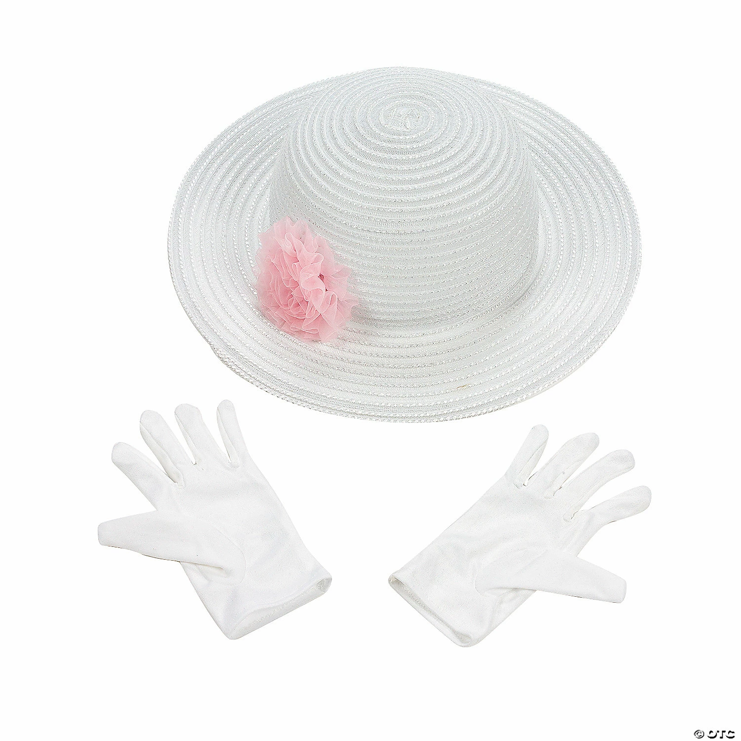 Tea Party Hat & Gloves Set - 3 Pc. 2 Tea Party Hat & Gloves Set - 3 Pc. - Image 2