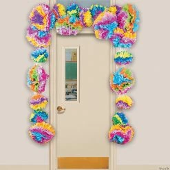 Tissue Paper Flower Fiesta Door Border