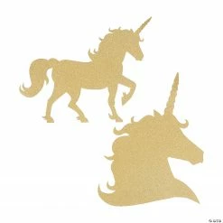 Unicorn Glitter Cutouts - 6 Pc.
