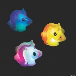 Unicorn Light-Up Rings - 12 Pc.