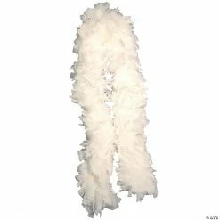White Turkey Feather Deluxe Boa